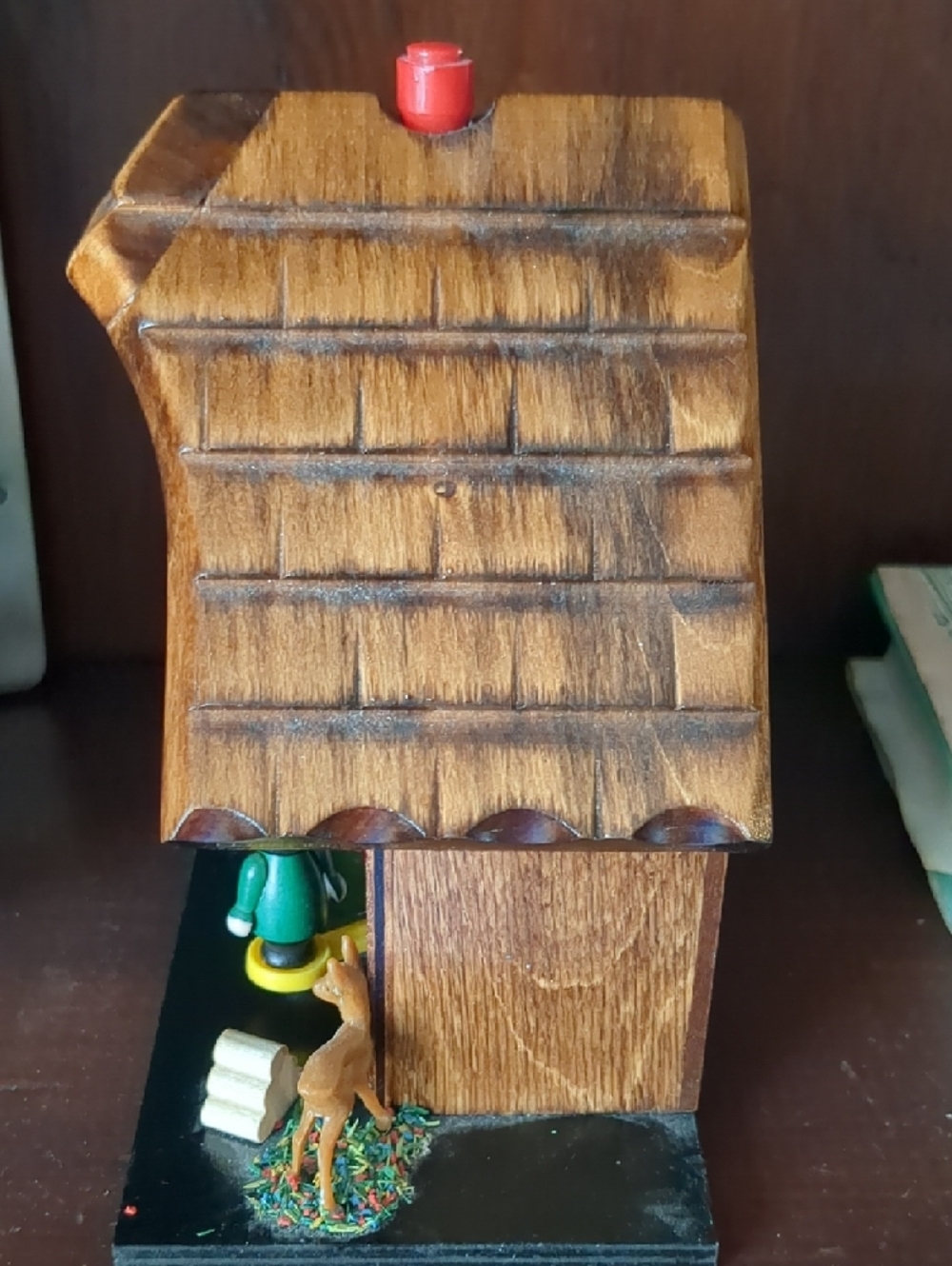 Vintage German Wood Chalet Barometer Thermometer Made In Germany - Picture 3 of 11